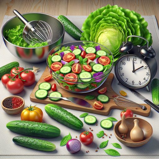 초간단 5분 완성, 건강 샐러드 만들기 관련 이미지