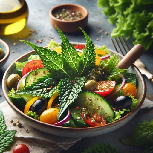 지중해식 샐러드, 깻잎으로 색다르게 즐기는 방법 관련 이미지