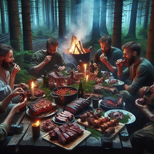 산속에서 맛보는 고기 만찬, 캠핑의 숨겨진 비법 관련 이미지