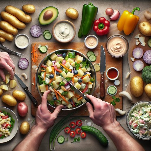 감자 샐러드 만들 때 놓치기 쉬운 비율의 비밀 관련 이미지