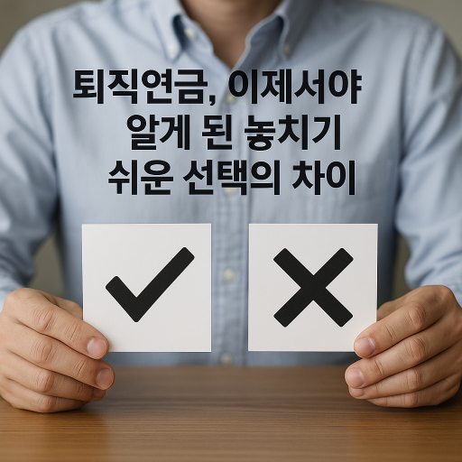 "퇴직연금, 이제서야 알게 된 놓치기 쉬운 선택의 차이" 퇴직연금, 이제서야 알게 된 놓치기 쉬운 선택의 차이
